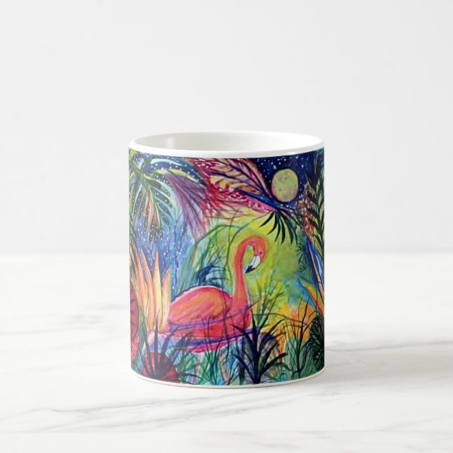 Pink Flamingo Tropical Mug (Center)