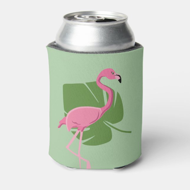 Pink Flamingo Tropical Party Favour Can Cooler (Can Back)