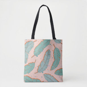 Pink flamingo tropical, summer vintage background. tote bag