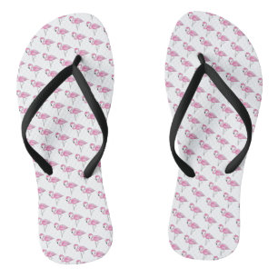 Pink Flamingo Tropical  Thongs