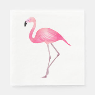 Pink Flamingo Tropical Wedding Bridal Shower Luau Napkin