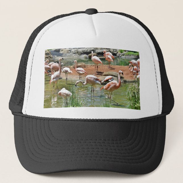 Pink Flamingo Trucker Hat (Front)