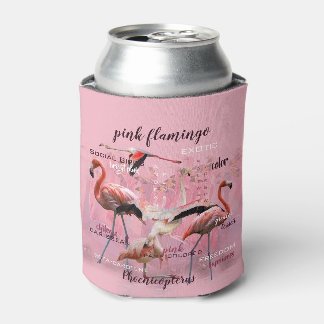 Pink Flamingo Typography | Customised Can Cooler (Can Front)