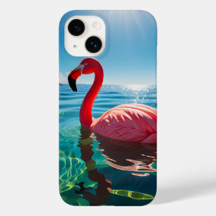 Pink Flamingo Under The Sky Case-Mate iPhone 14 Case