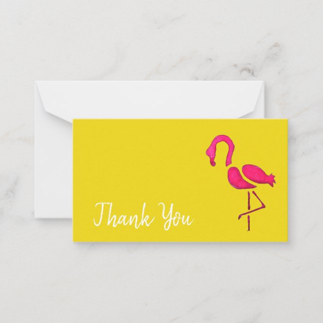 Pink flamingo unique pop art card (Front)