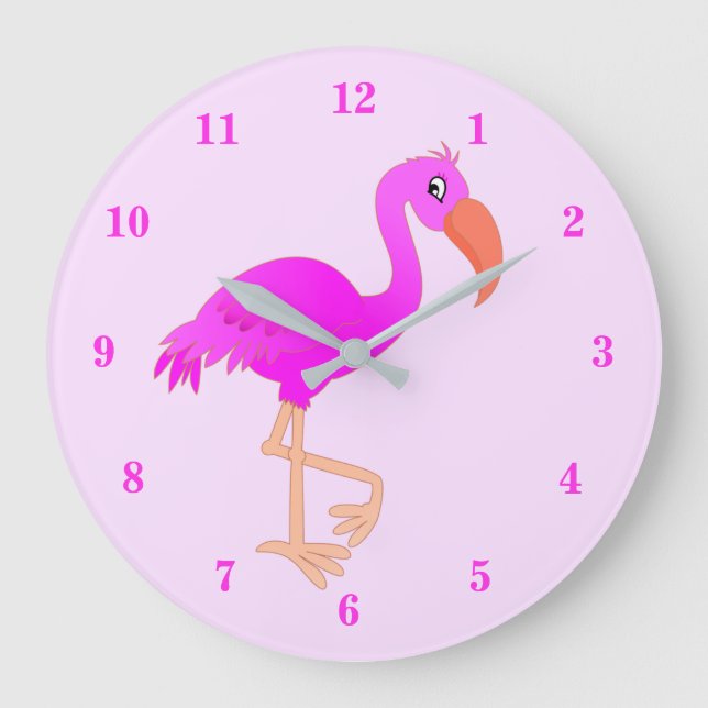 Pink Flamingo Wall Clock (Front)