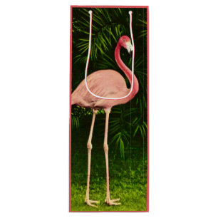 Pink Flamingo Wine Gift Bag