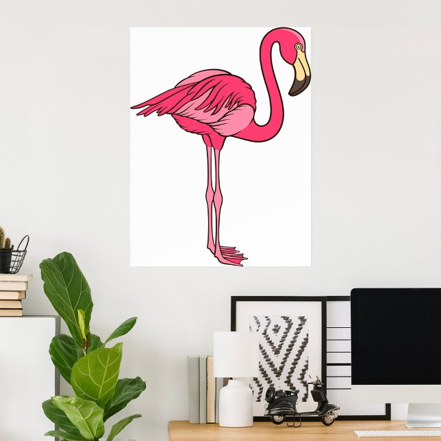 Pink Flamingo With Long Legs Poster (Creator Uploaded)