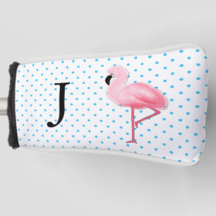 Pink Flamingo with Monogram Putter Cover