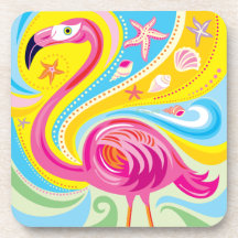 Pink Flamingo with Starfish