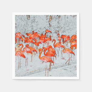 Pink Flamingoes Napkins