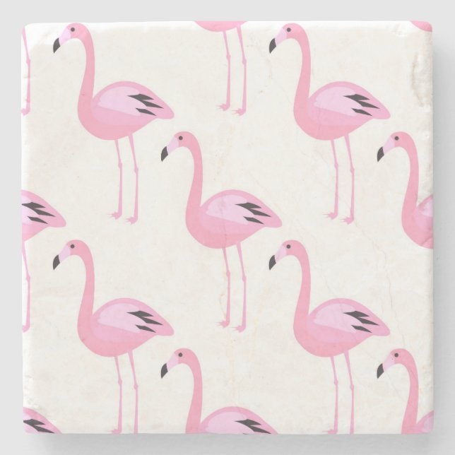 Pink Flamingos 2 2 Stone Coaster (Front)