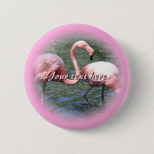 Pink Flamingos 6 Cm Round Badge