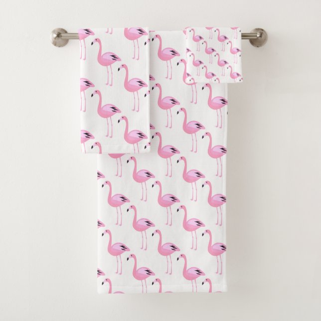 Pink Flamingos Bath Towel Set (Insitu)