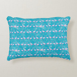 Pink Flamingos Beach Summer Decorative Cushion