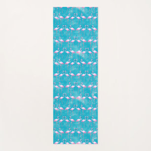 Pink Flamingos Beach Summer Yoga Mat