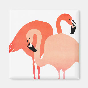 Pink Flamingos Beach Wedding Magnet