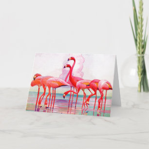 Pink Flamingos by Francis Lee Jaques Card