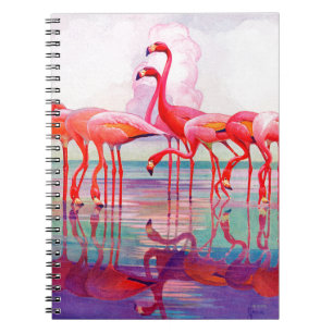 Pink Flamingos by Francis Lee Jaques Notebook