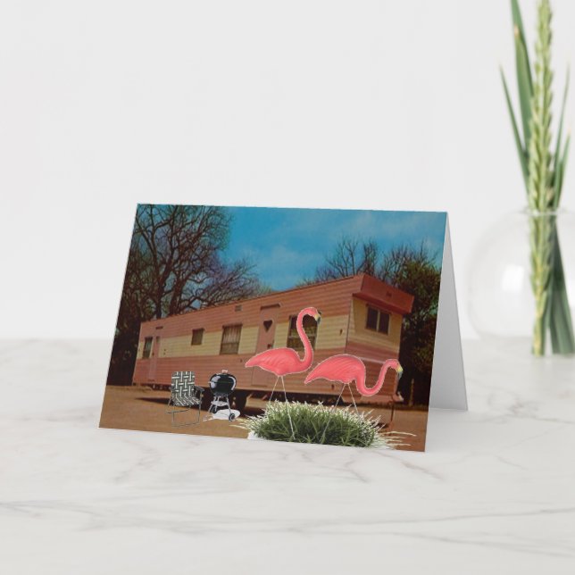 Pink Flamingos Card (Front)