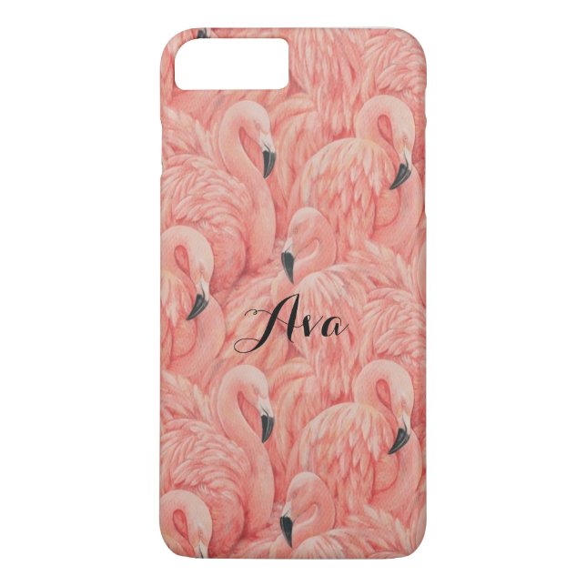 Pink flamingos cell phone case cover (Back)