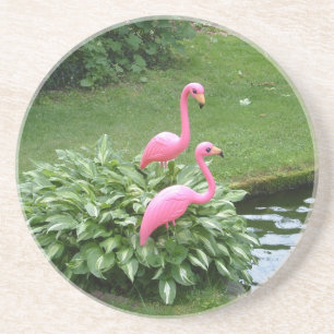 PINK FLAMINGOS coaster