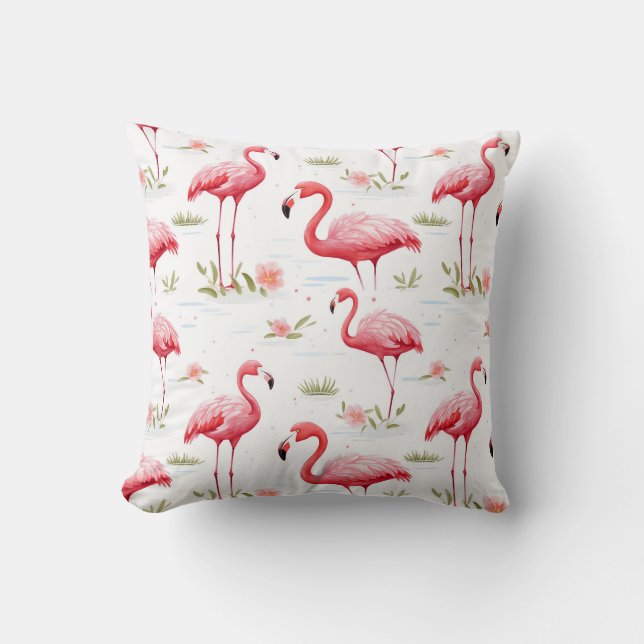 Pink Flamingos Cushion (Front)