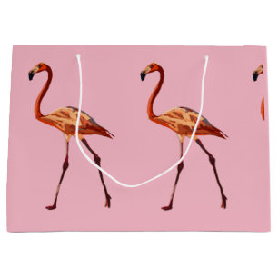 Pink Flamingos Custom Gift Bag - Large, Glossy
