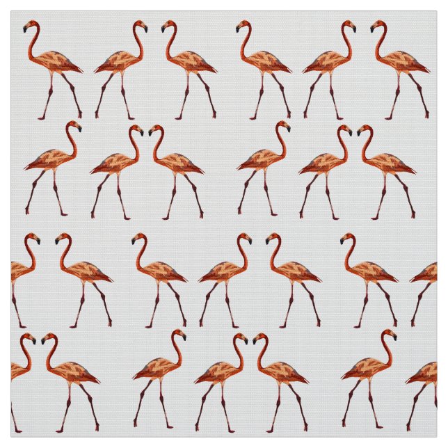 Pink Flamingos Custom Pima Cotton  Fabric (Swatch)