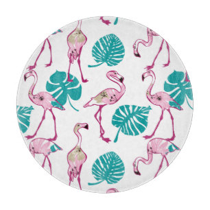 Pink Flamingos Cutting Board