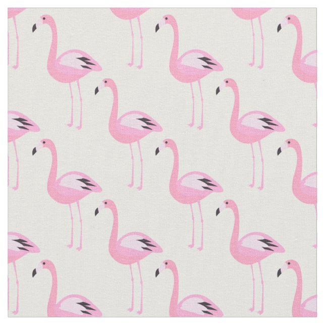 Pink Flamingos Fabric (Close Up)