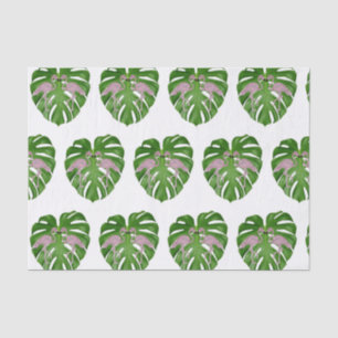 Pink Flamingos Flamingo  Monstera  Tissue Paper