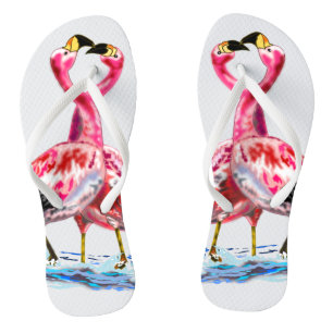 Pink Flamingos Flip Flops - Your Colour