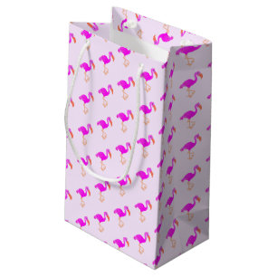 Pink Flamingos Gift Bag - Your Colour / Text