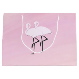 Pink Flamingos Large Gift Bag