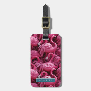 Pink Flamingos Luggage Tags