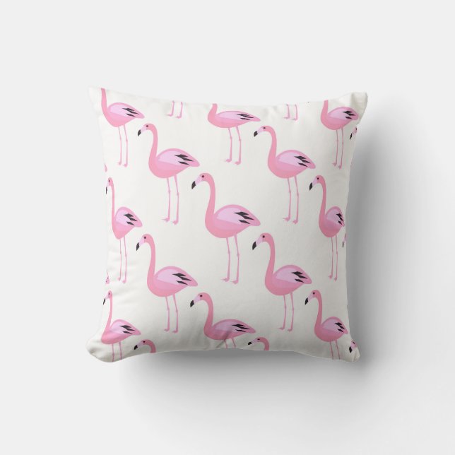 Pink Flamingos | Monogram Cushion (Front)