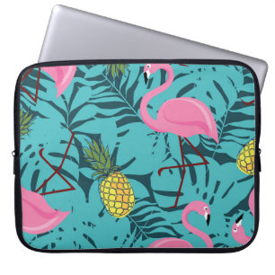Pink Flamingos Palm: Exotic Hawaii Laptop Sleeve