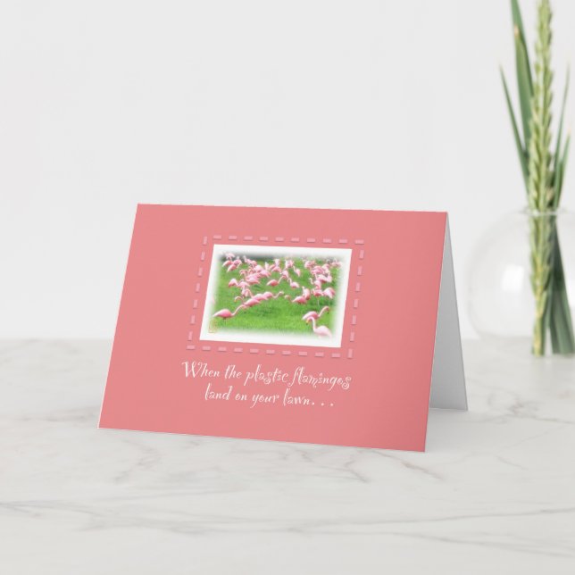 Pink Flamingos PARTY! Card (Front)