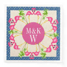 Pink Flamingos Party Goods Napkins