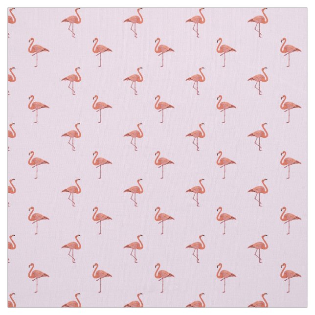 Pink flamingos pattern fabric (Swatch)
