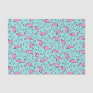 Pink Flamingos Pattern Tissue Paper