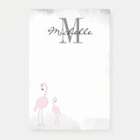 Pink Flamingos Personalised Post-it Notes