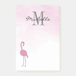 Pink Flamingos Personalised  Post-it Notes