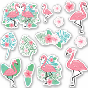 Pink Flamingos & Plumeria