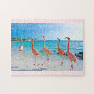 Pink flamingos puzzle