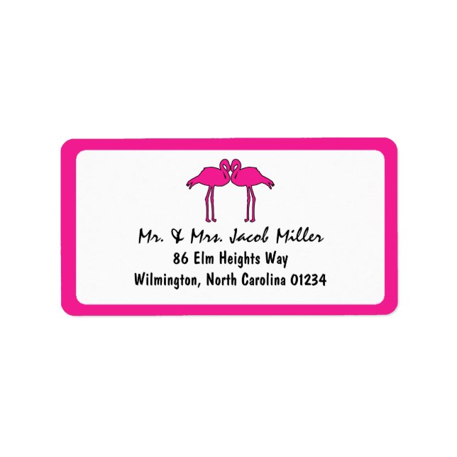 Pink Flamingos Return Address Labels (Front)