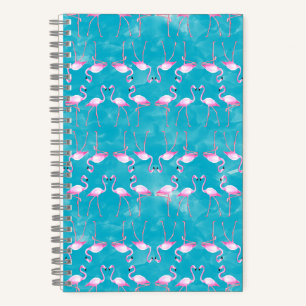Pink Flamingos Summer Beach Notebook