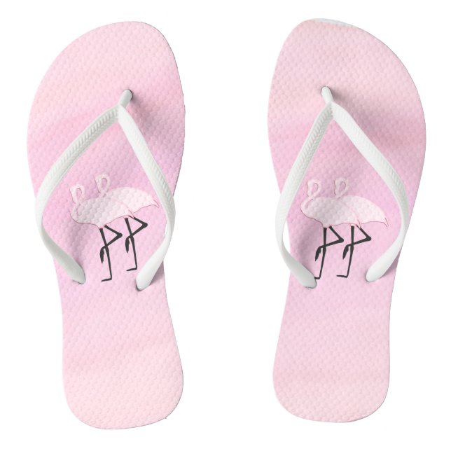 Pink Flamingos Thongs (Footbed)