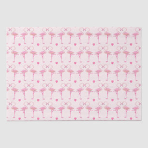 Pink flamingos tissue paper